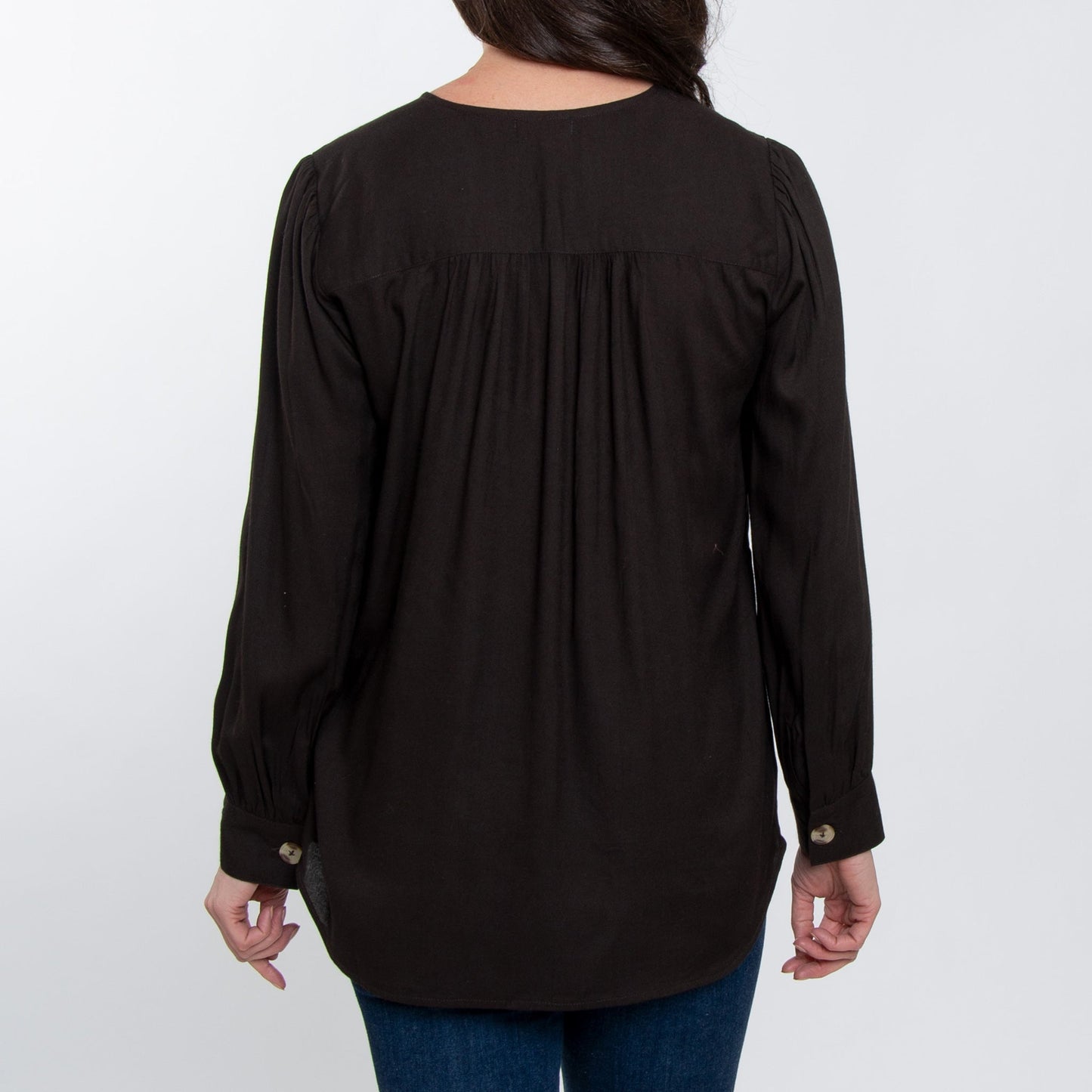 Elsie & Zoey Women's Izara Front Button V-Neck Blouse