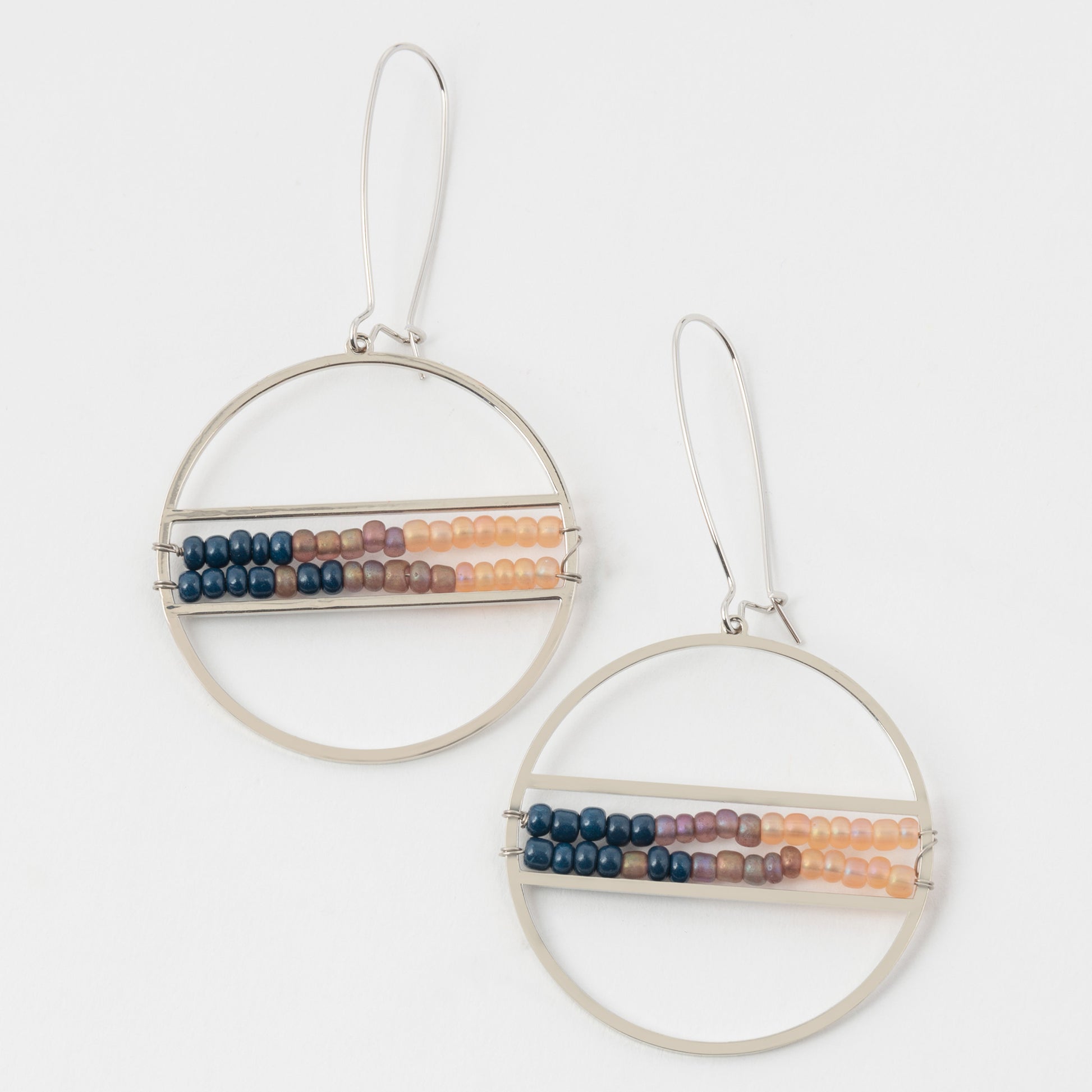 Aurelia Hoop Seed Bead Earrings