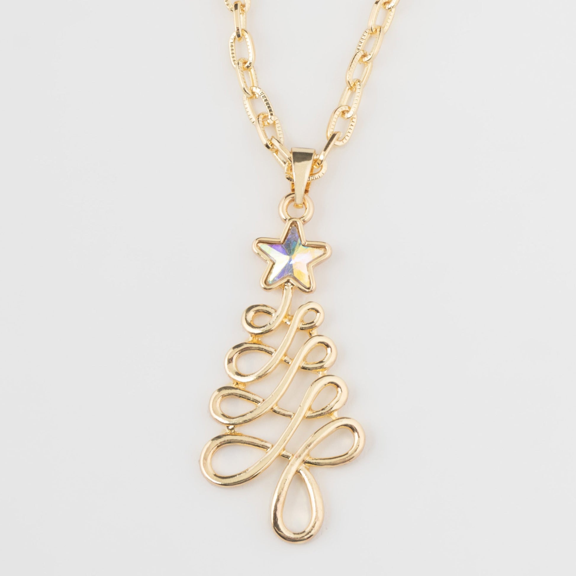 Angelica Christmas Tree Pendant Necklace