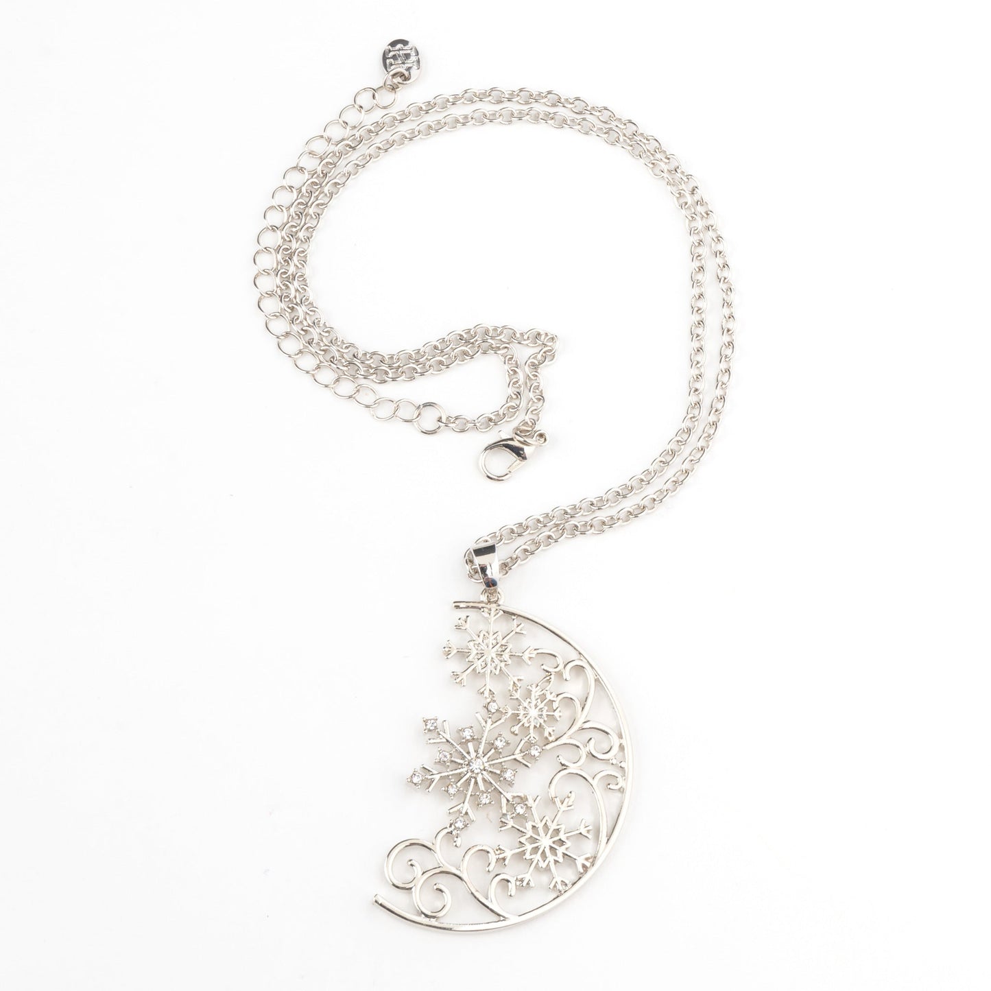 Nico Snowflake Crescent Moon Pendant Necklace