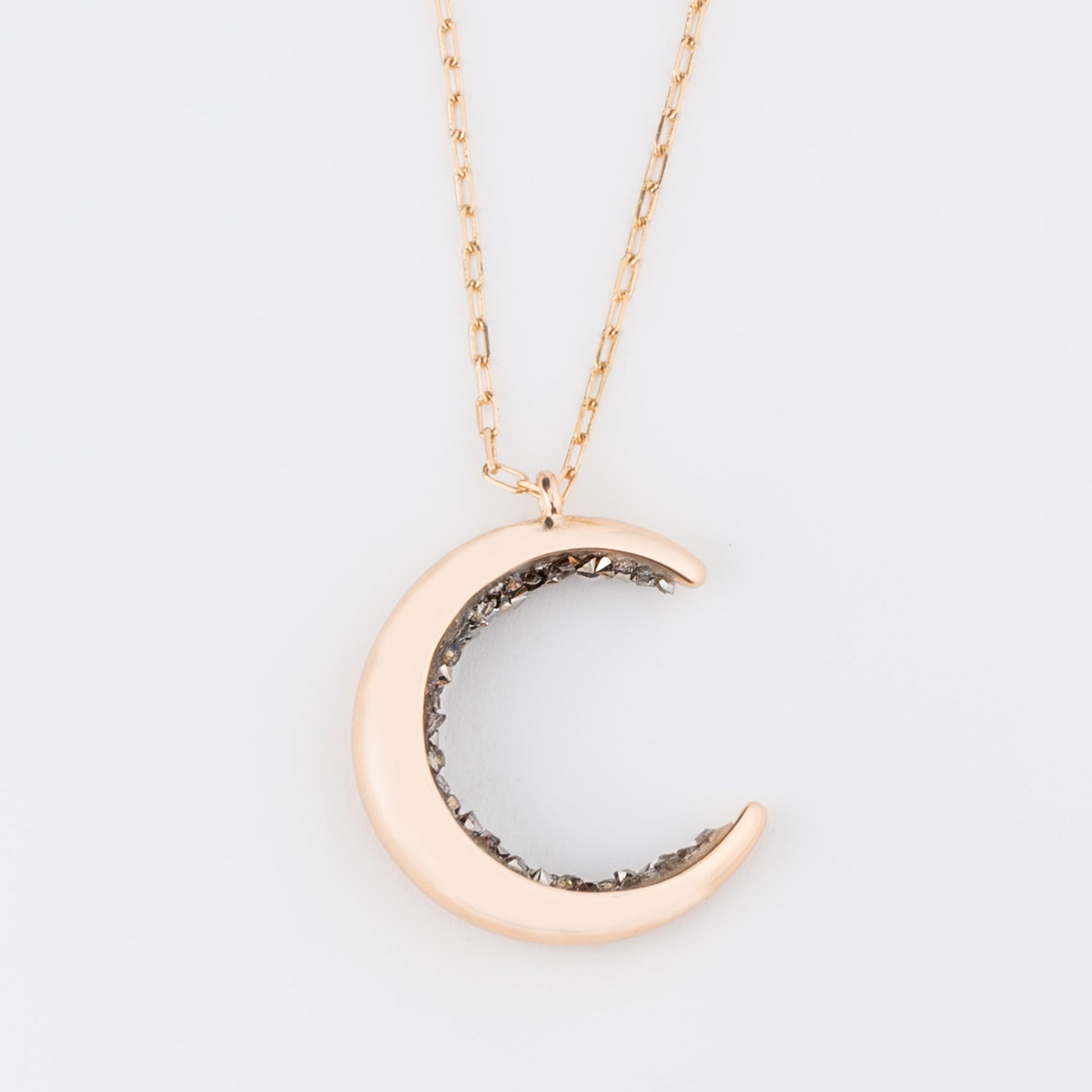 Samara Crystal Moon Pendant Necklace