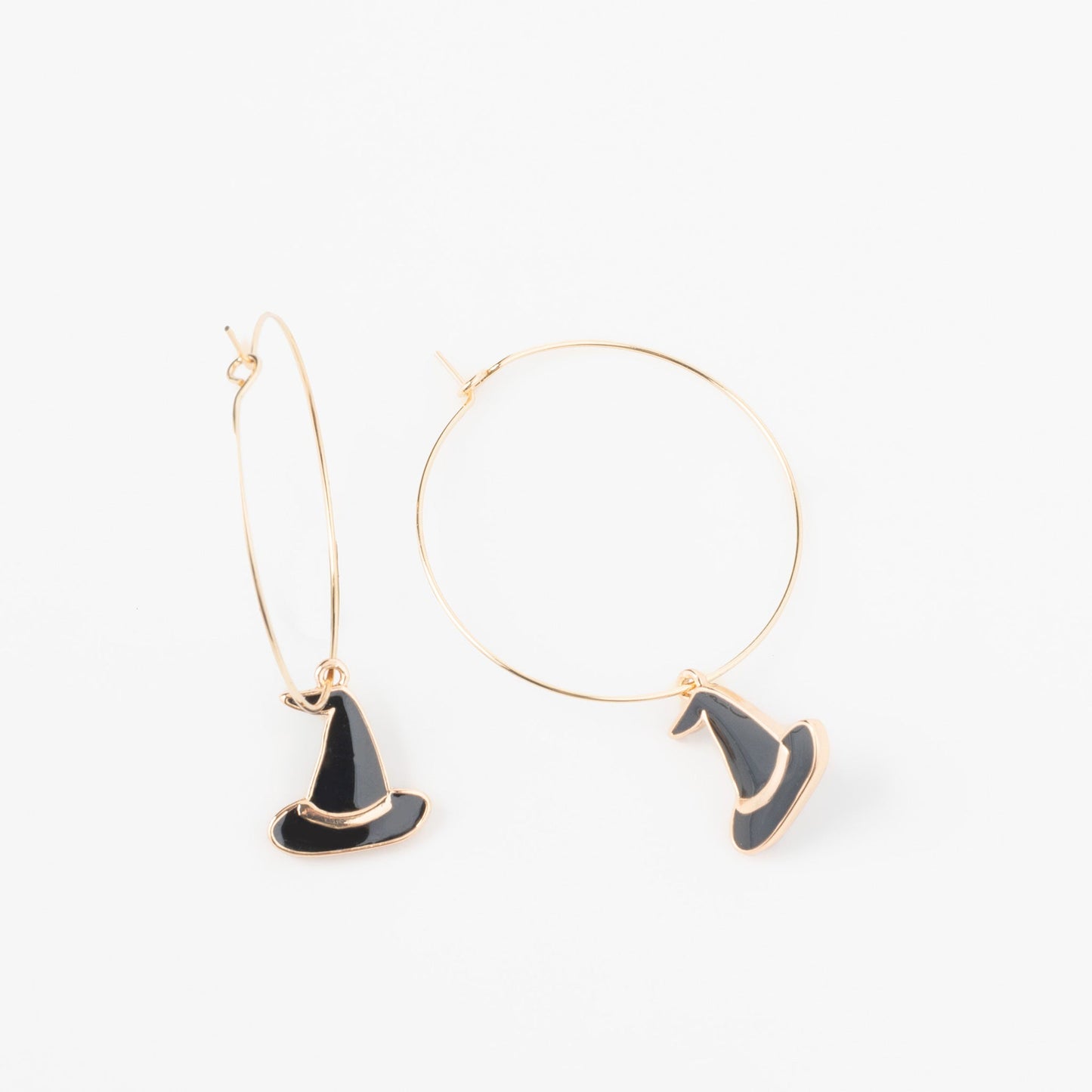 Witch Hat Charm Hoop Earrings