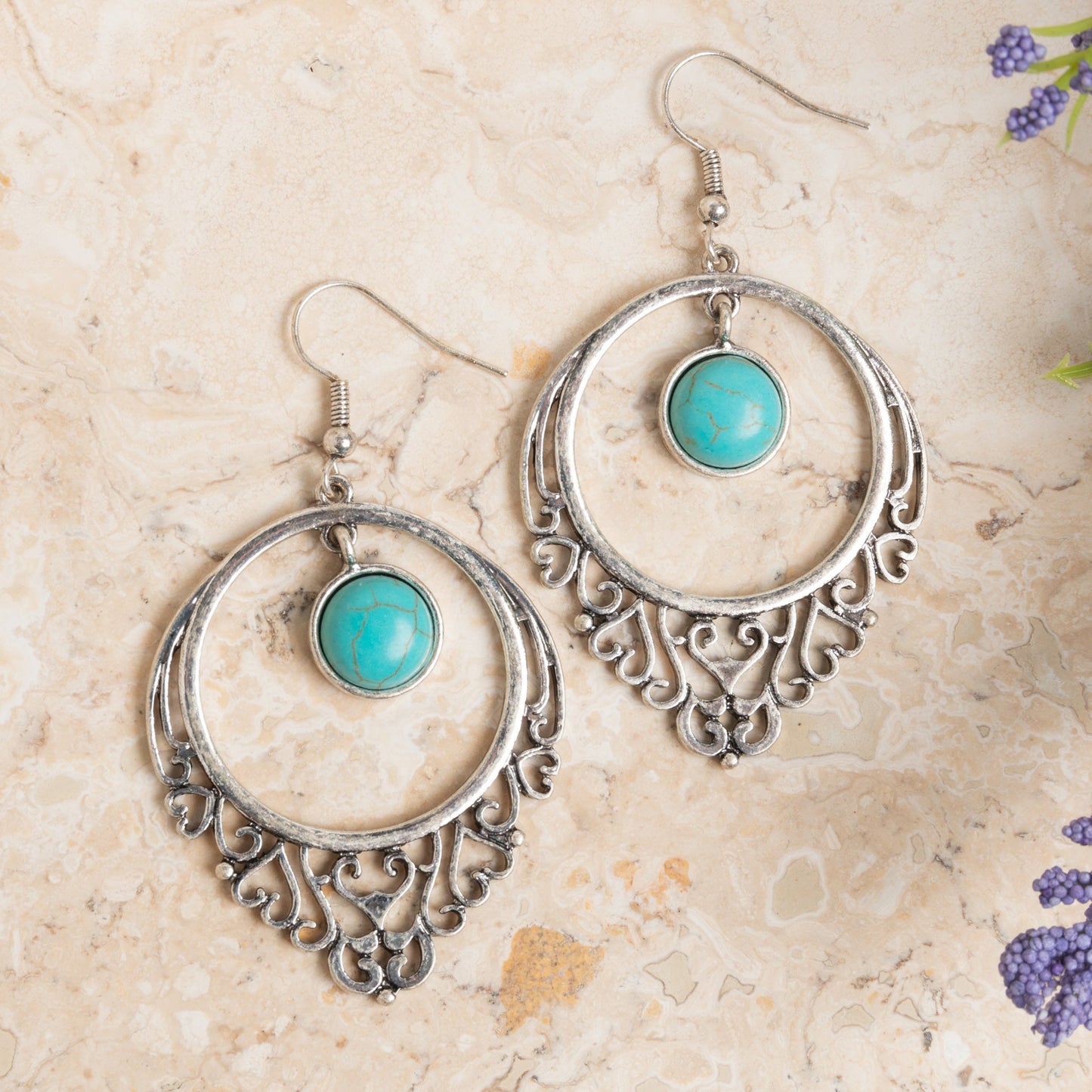 Blakely Filigree Teardrop Earrings