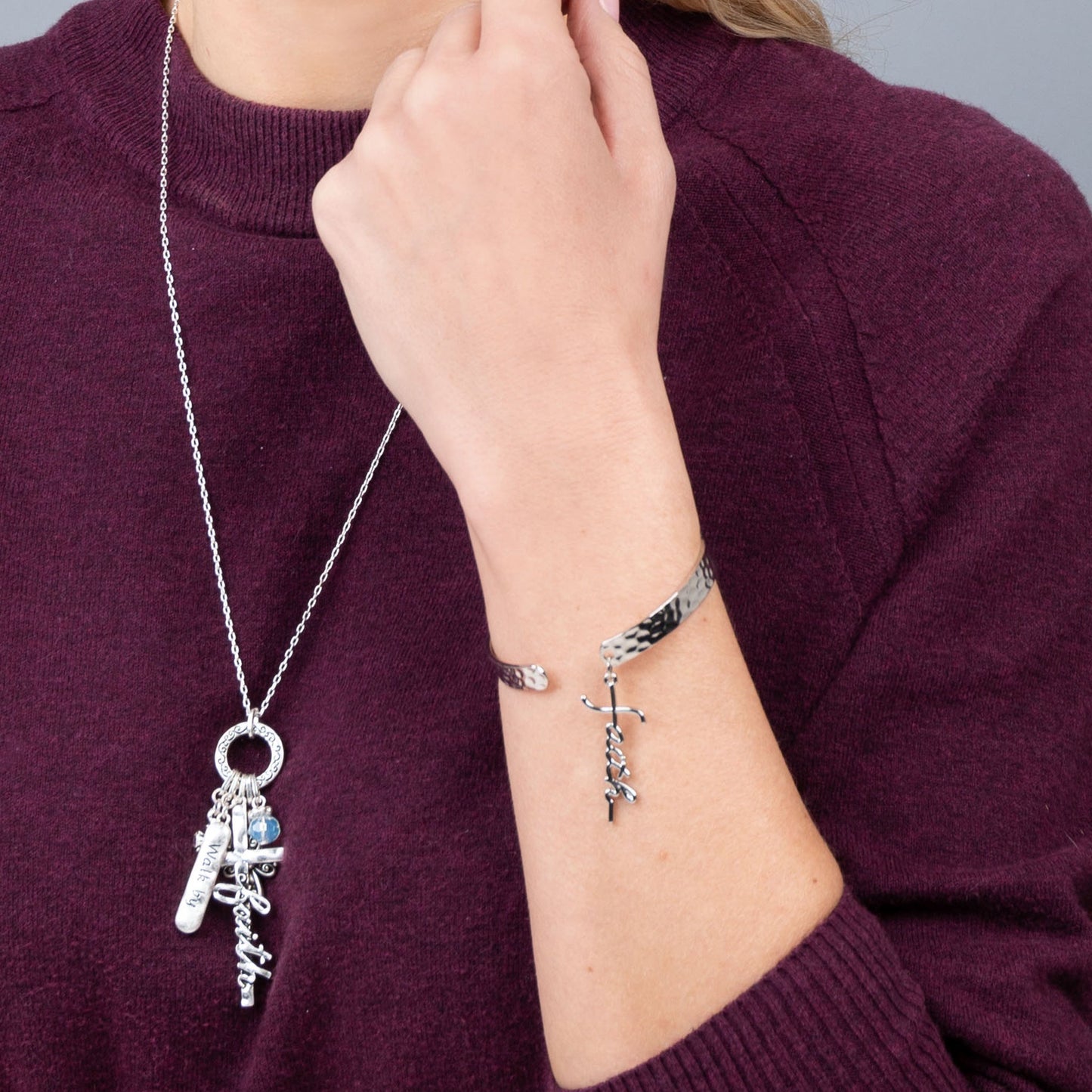 Nina Faith Charm Cuff Bracelet