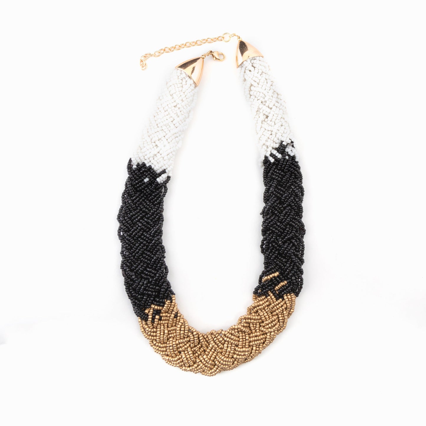 Zaylee Braided Bead Collar Necklace