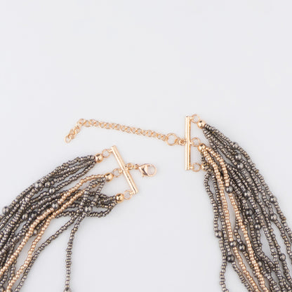 Della Multi Row Bead And Chain Necklace