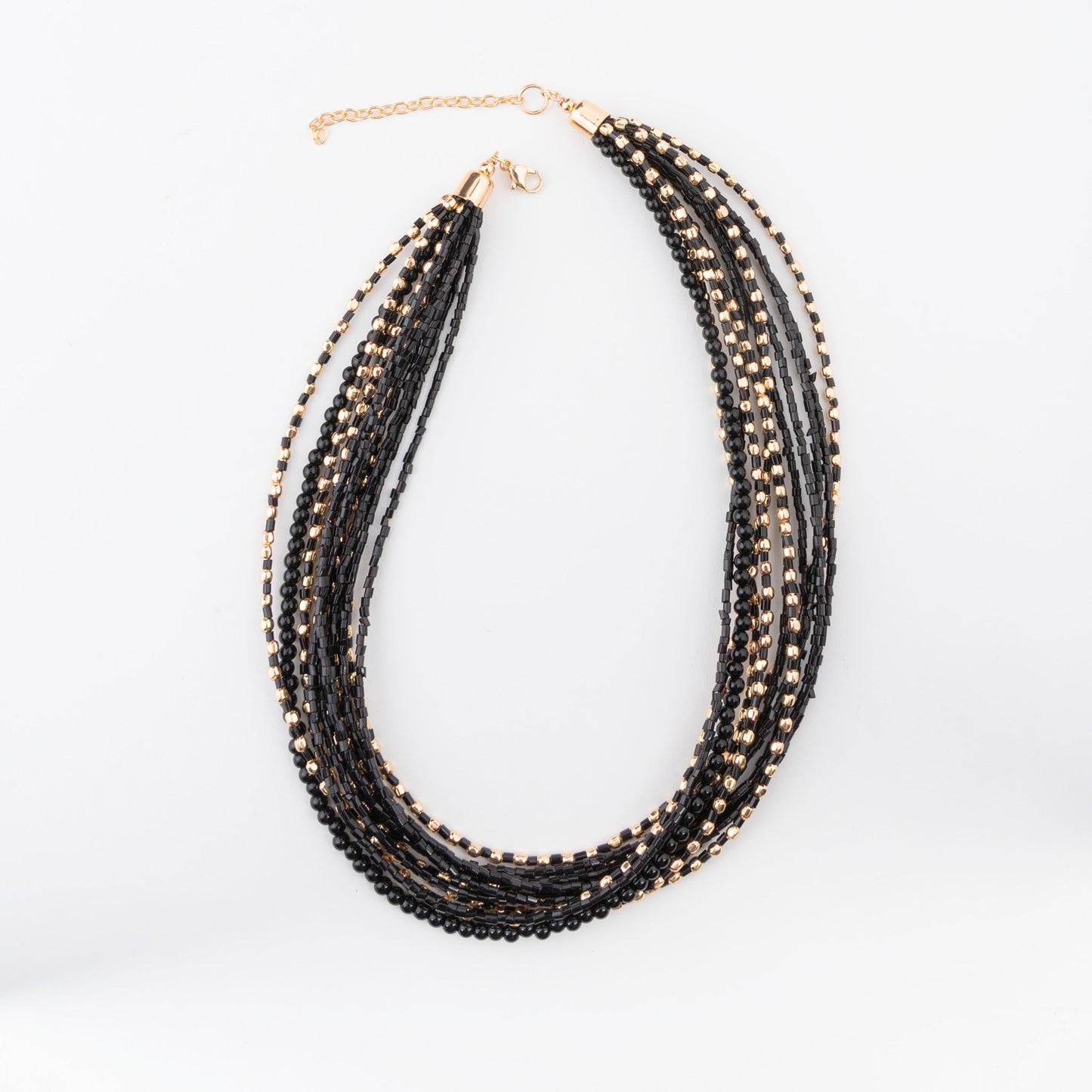 Sybil Multi Row Beaded Collar Necklace