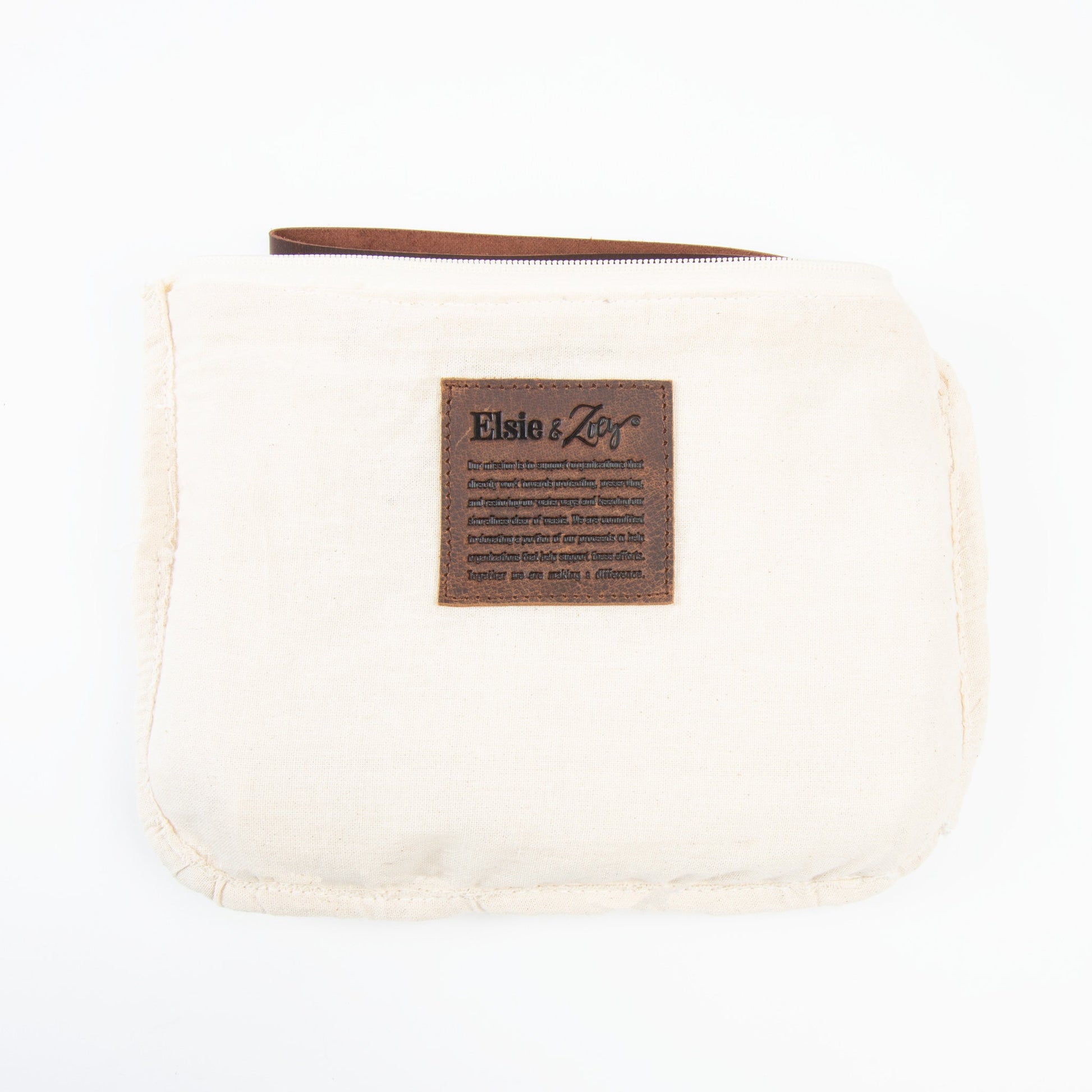 Elsie & Zoey  Women's Zyla Jute Leather Handle Clutch