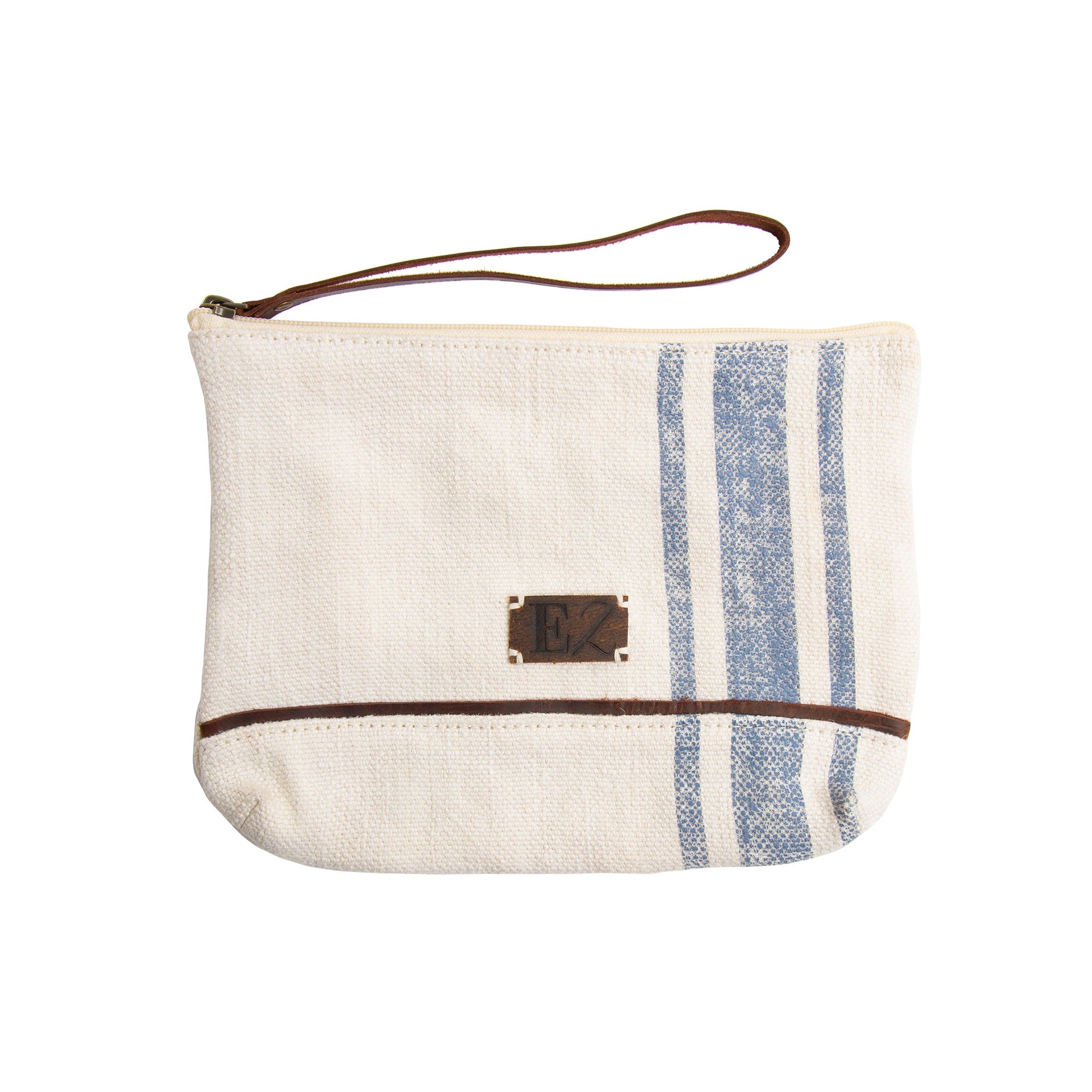 Elsie & Zoey  Women's Zyla Jute Leather Handle Clutch