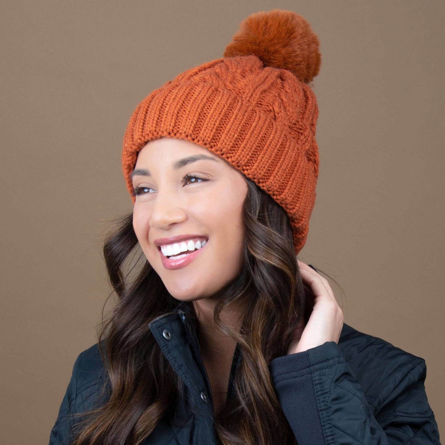 Howard's Women's Winter Sierra Cable Knit Pom Beanie