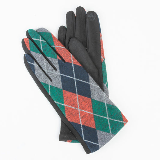 Howard's Women's Winter Clara Christmas Plaid Gloves