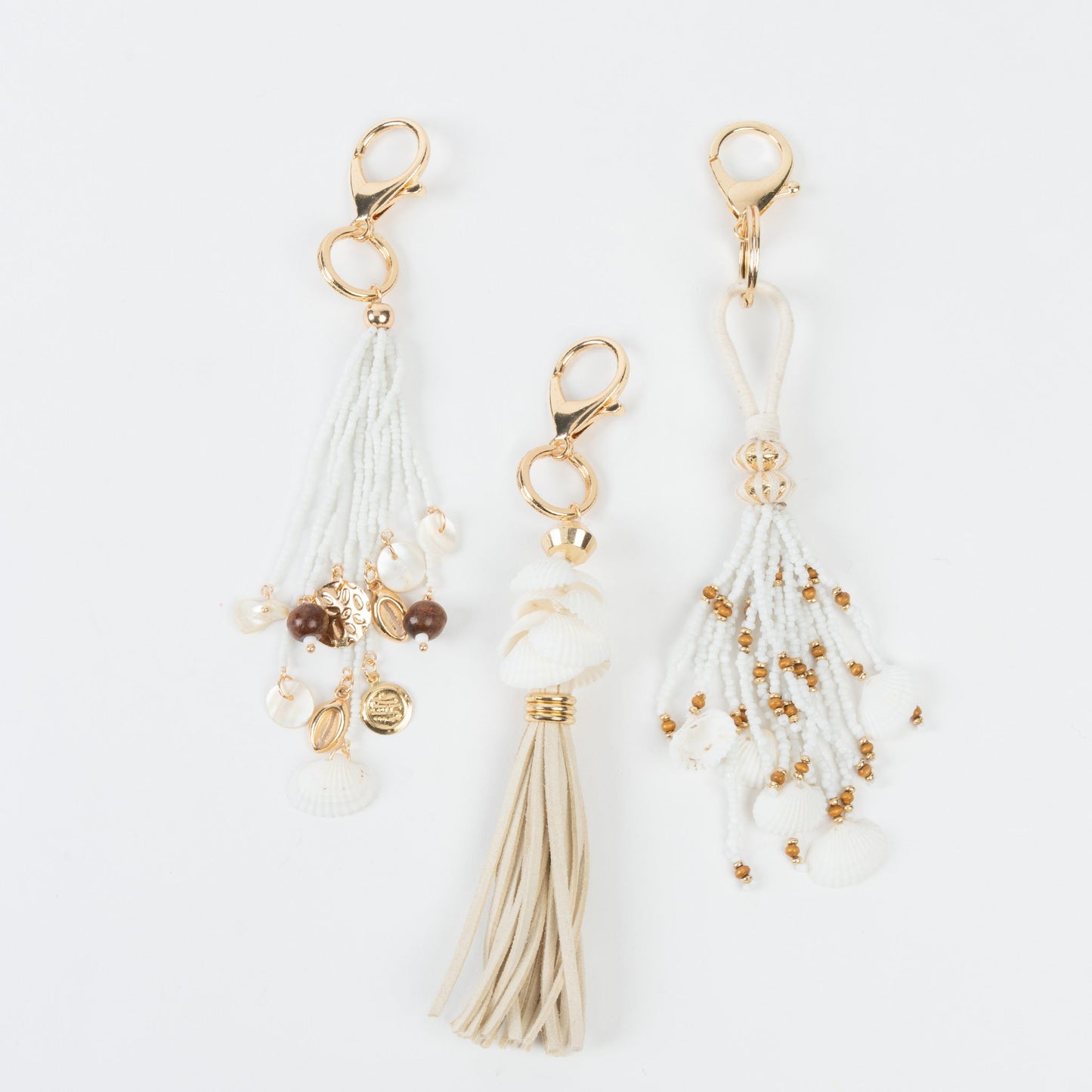 Elsie & Zoey  Women's 6 Piece Belen Beaded Shell Key Chain Assortment