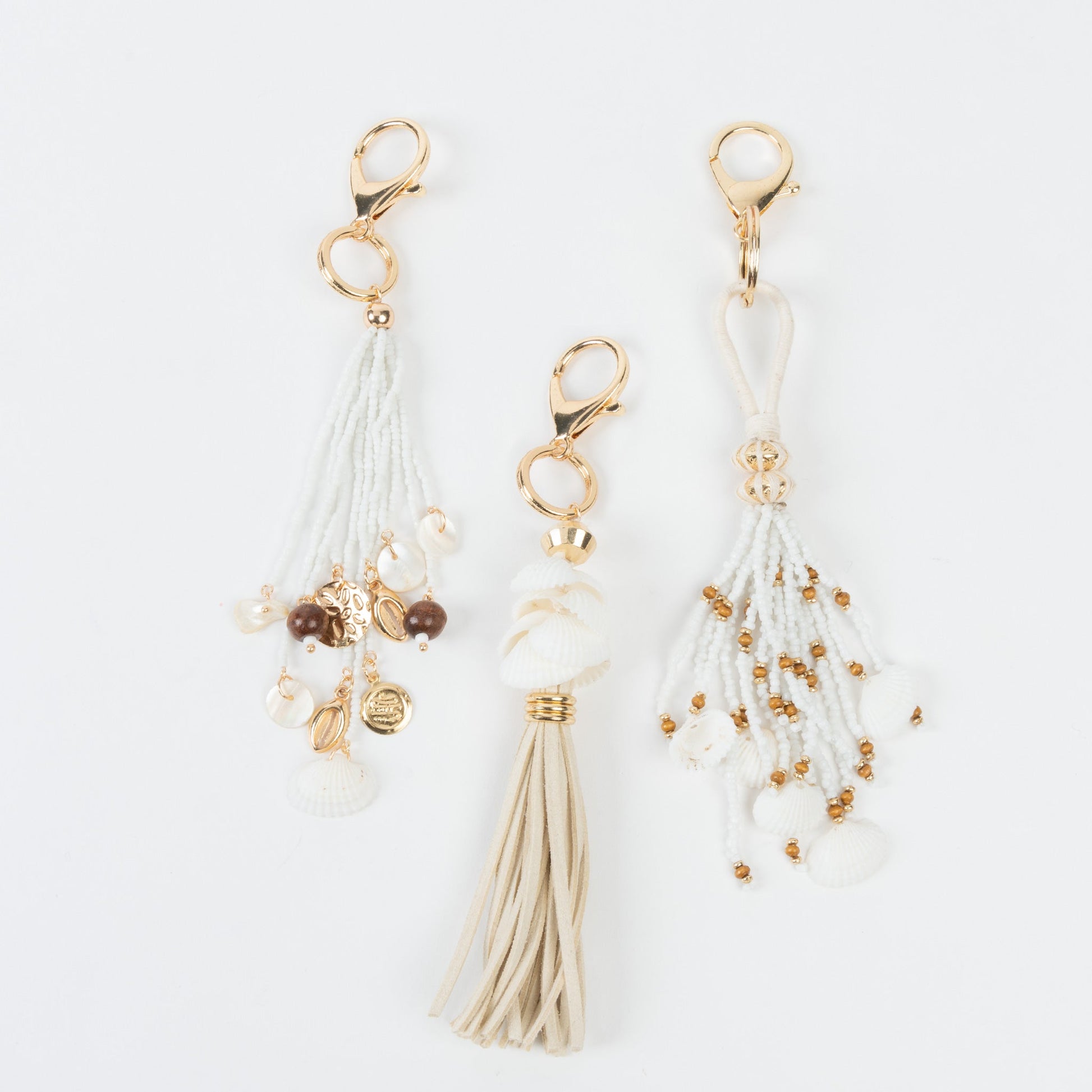 Elsie & Zoey  Women's 6 Piece Belen Beaded Shell Key Chain Assortment