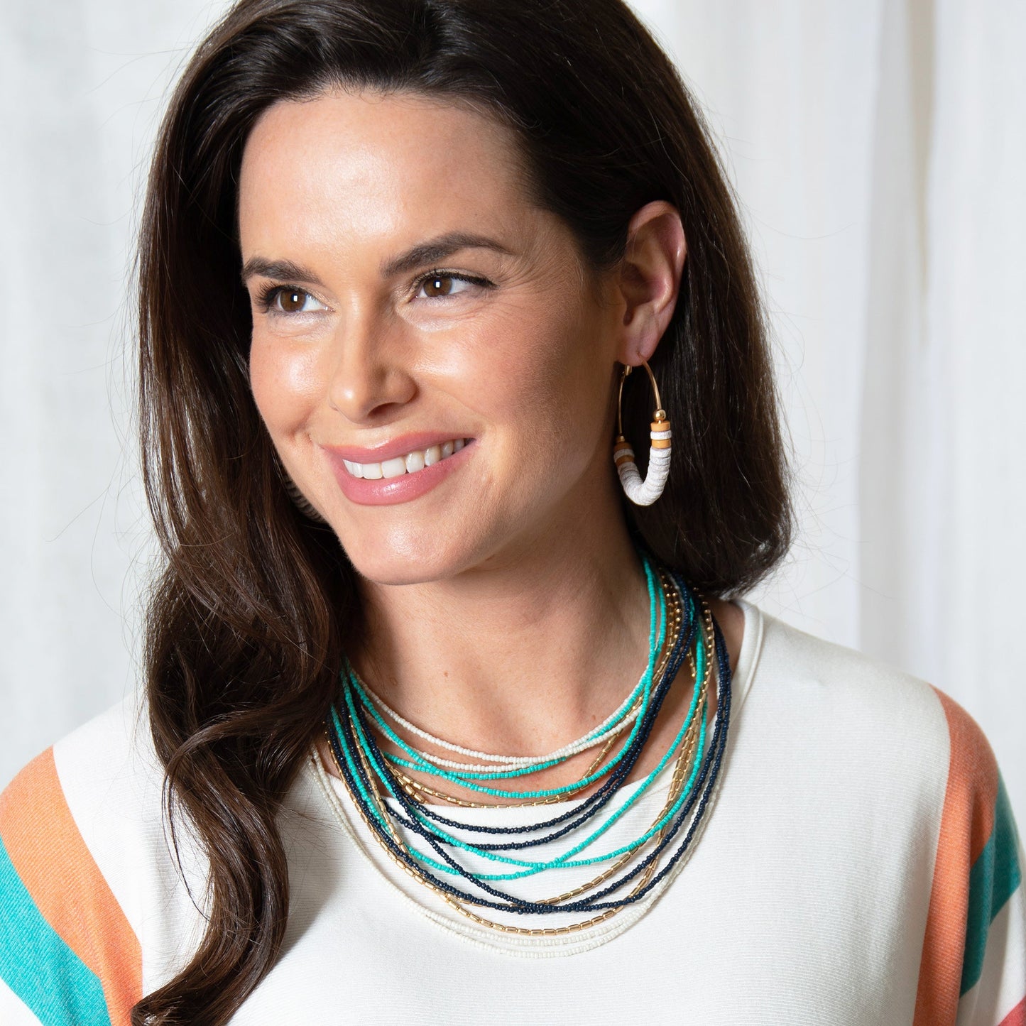 Elsie & Zoey Women's Zora Multi Row Beaded Necklace