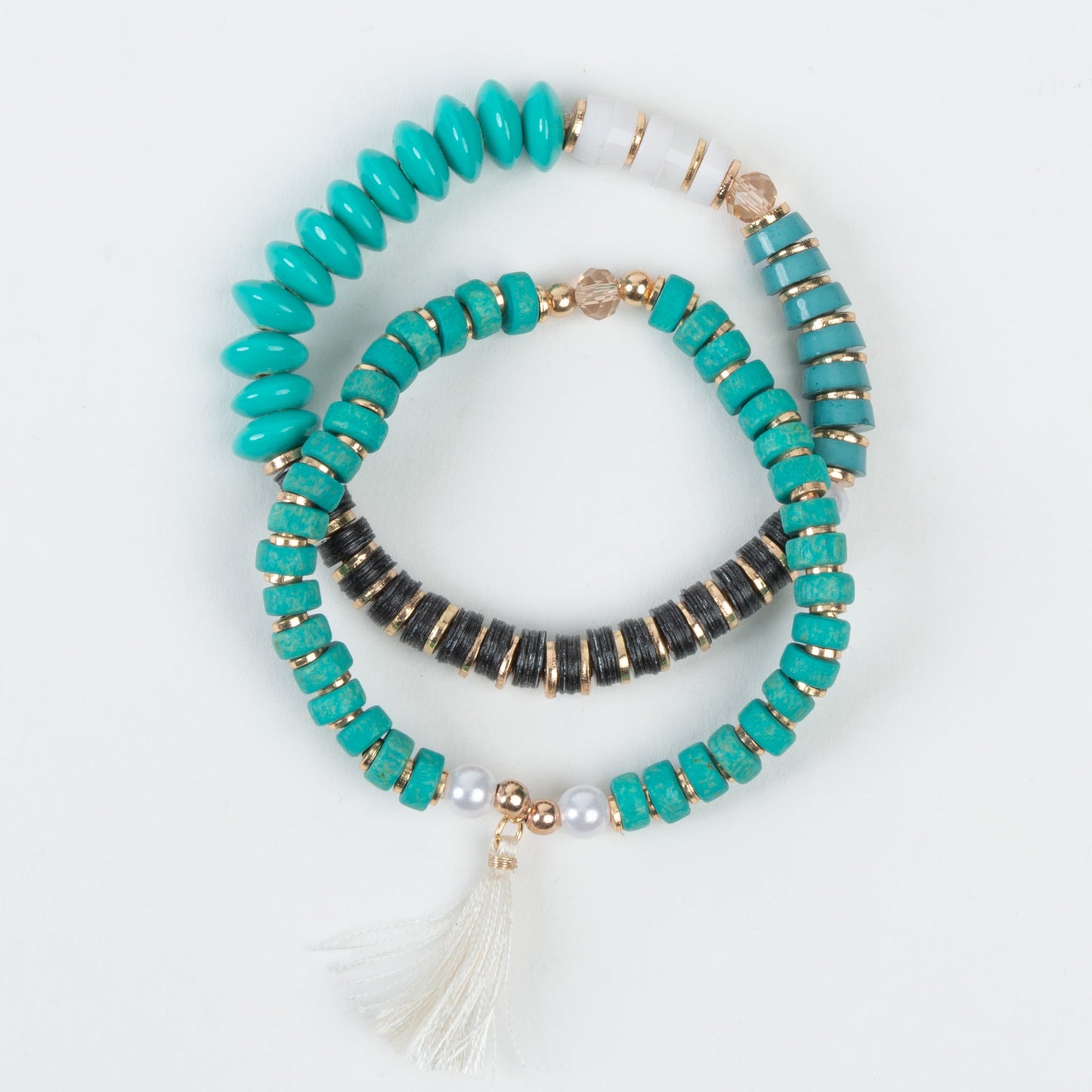 Elsie & Zoey Women's Paloma Mango Wood Layered Stretch Bracelet