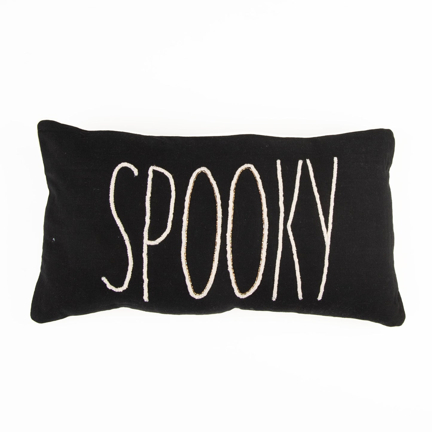 Elsie & Zoey  EZ Home Halloween 12X22 Spooky Beaded Lumbar Pillow
