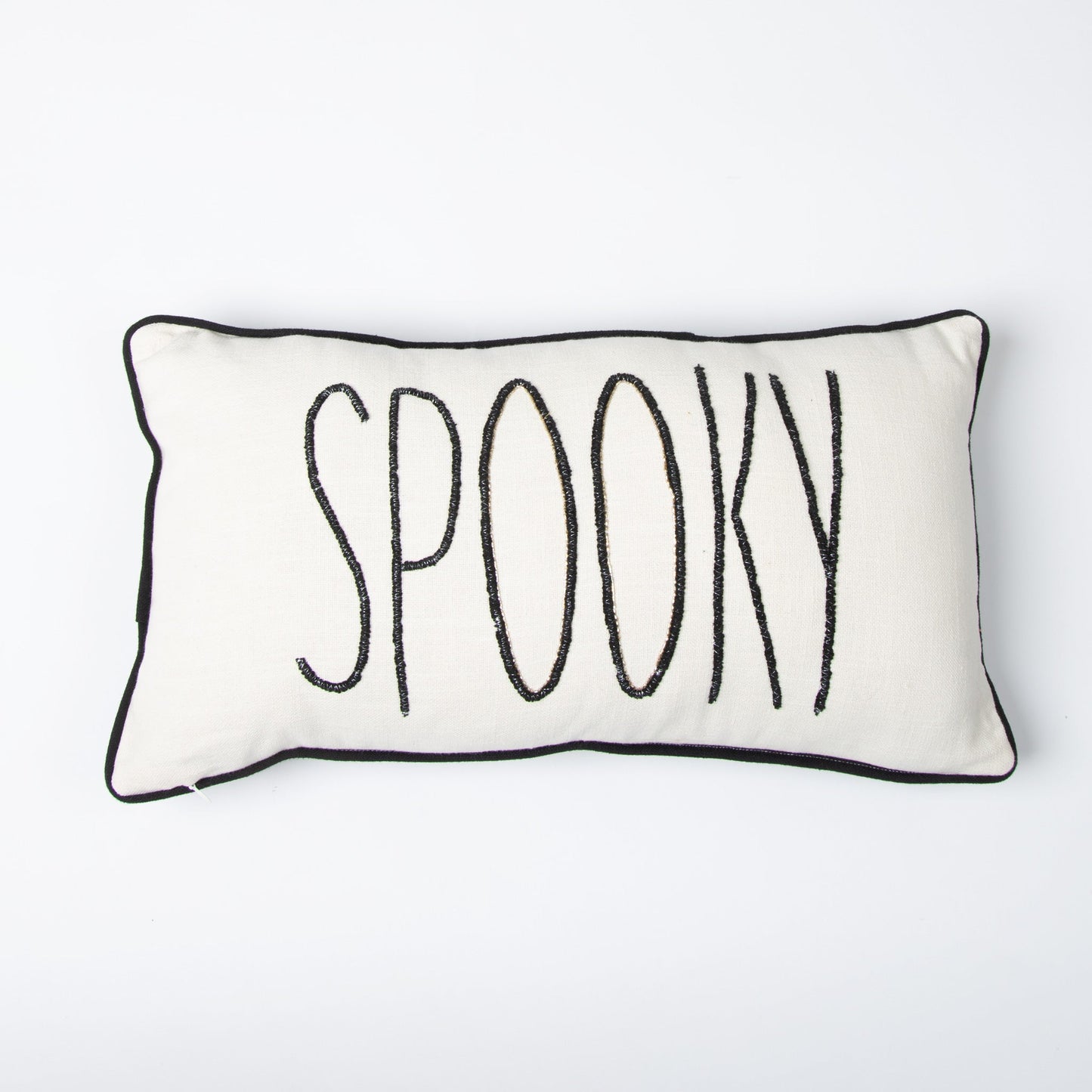 Elsie & Zoey  EZ Home Halloween 12X22 Spooky Beaded Lumbar Pillow