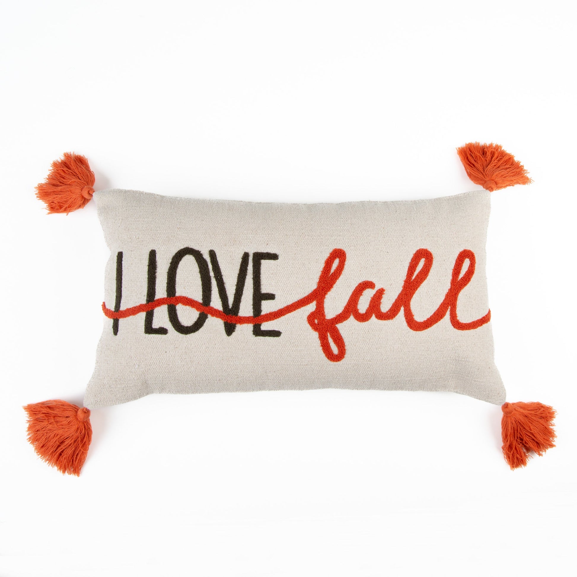 Elsie & Zoey  EZ Home Halloween 12X22 I Love Fall Embroidered Lumbar Pillow
