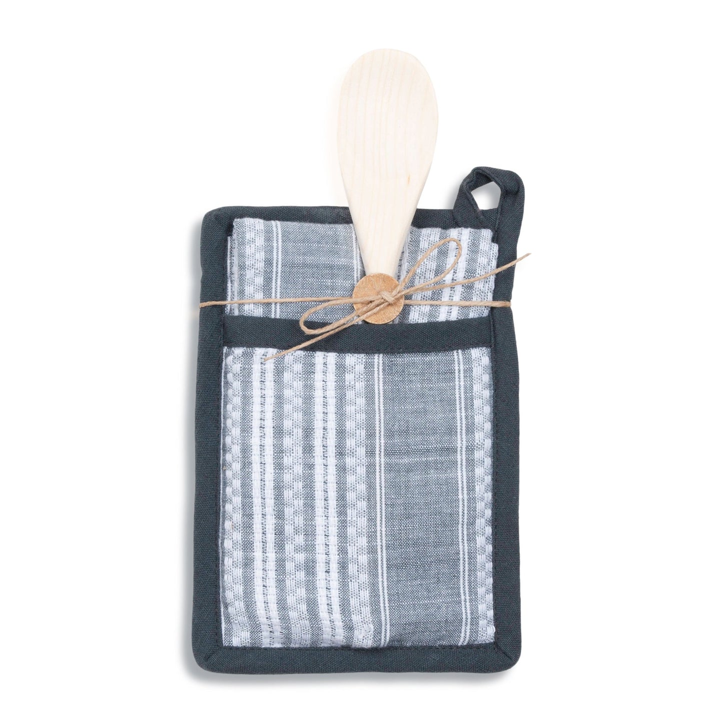 3 Piece Black Stripe Kitchen Set