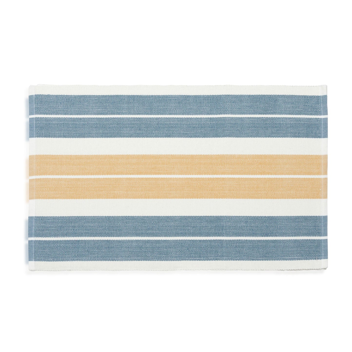 Blue & Tan Stripe Woven Placemat