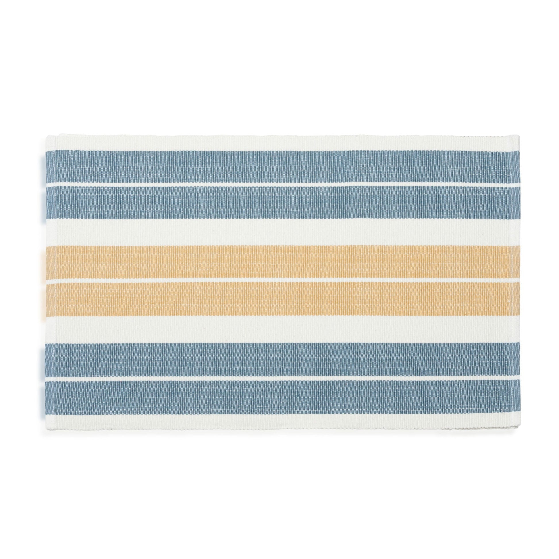 Blue & Tan Stripe Woven Placemat