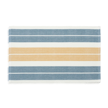 Blue & Tan Stripe Woven Placemat
