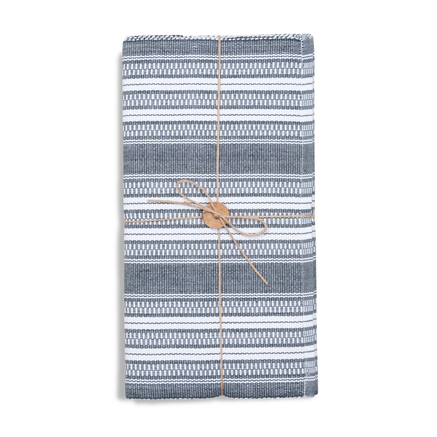 Black Stripe Woven Table Runner