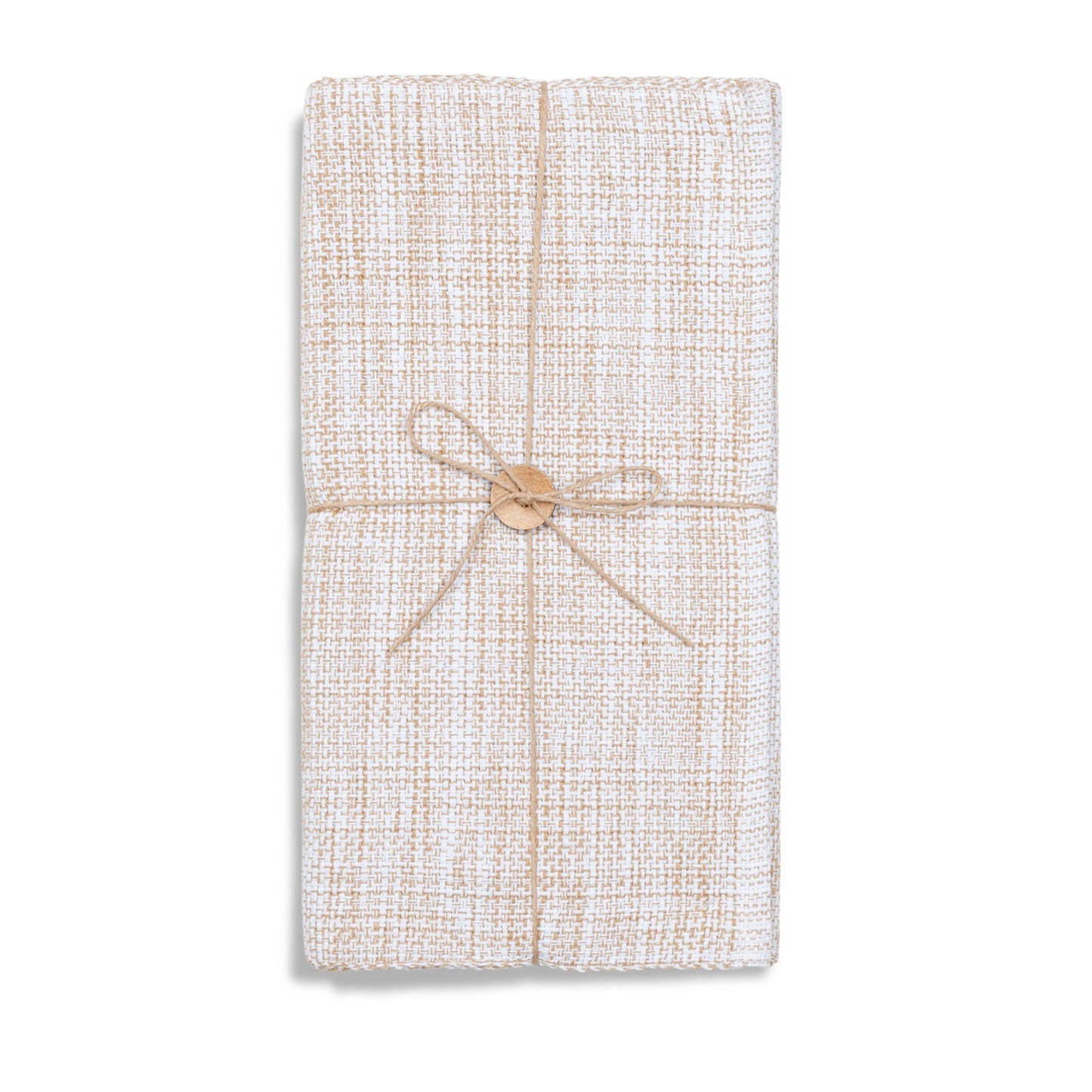 Tan Textured Woven Table Runner