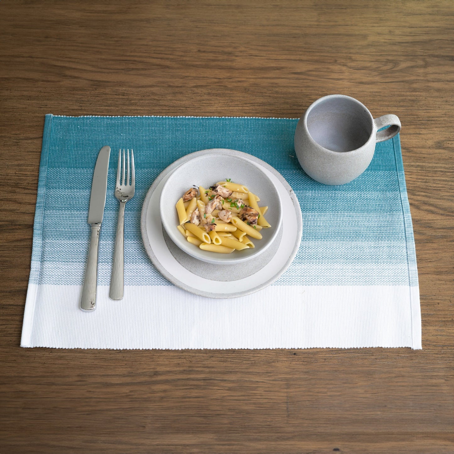 Teal Ombre Woven Placemat