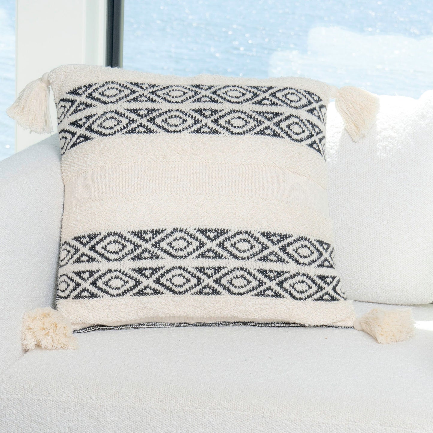 Necalli Aztec Stripe 18x18 Reversible Pillow