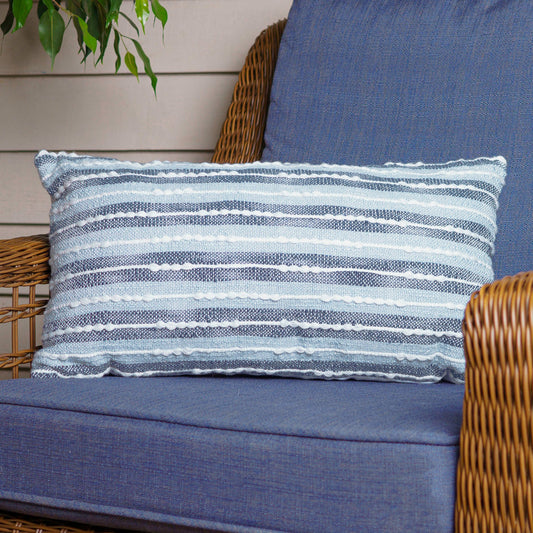 Romy Handwoven Indoor/Outdoor 12x22 Lumbar Pillow