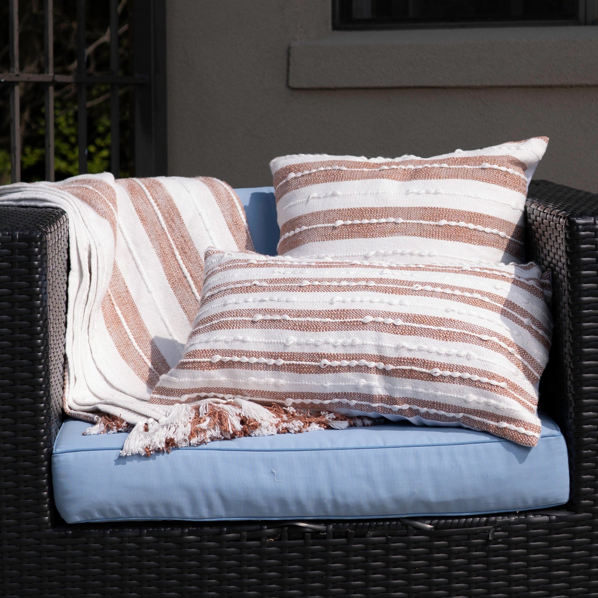 Romy Handwoven Indoor/Outdoor 12x22 Lumbar Pillow