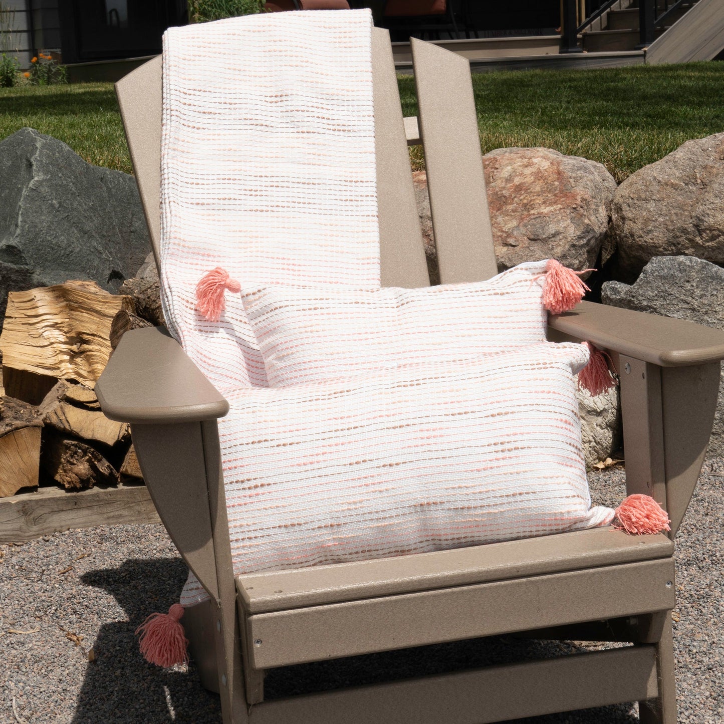 Zahara Handwoven Indoor/Outdoor 12x22 Lumbar Pillow