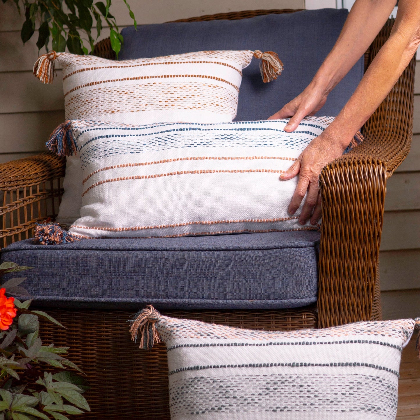 Tylanne Handwoven Indoor/Outdoor 12x22 Lumbar Pillow