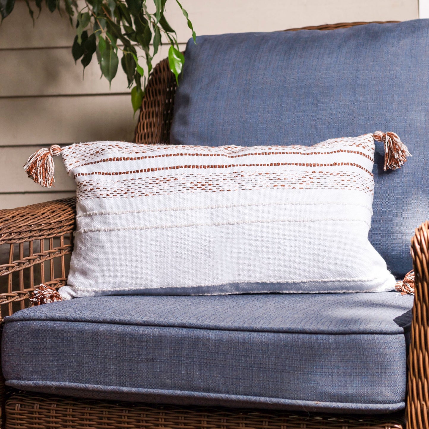 Tylanne Handwoven Indoor/Outdoor 12x22 Lumbar Pillow