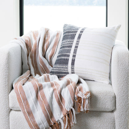 Genevieve Handwoven Indoor/Outdoor 18x18 Pillow