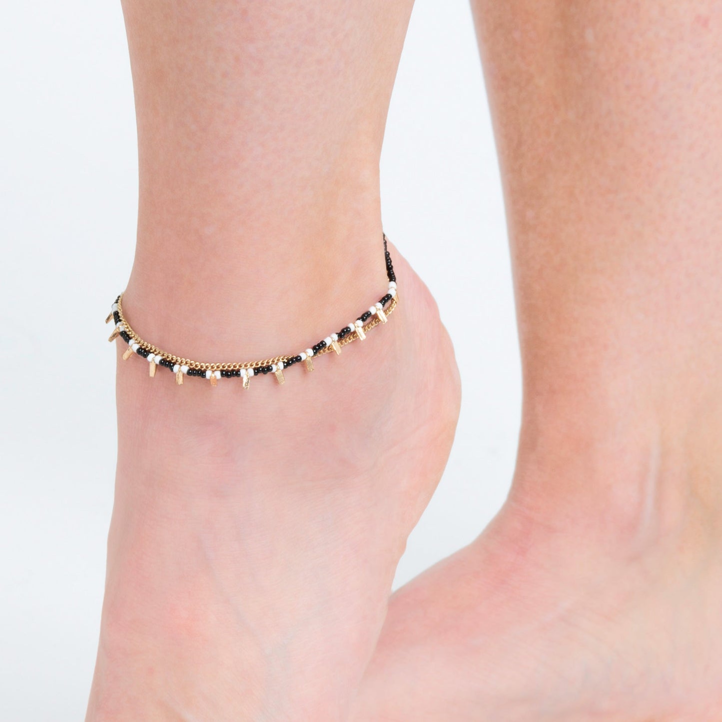 Azra Double Row Bar Anklet