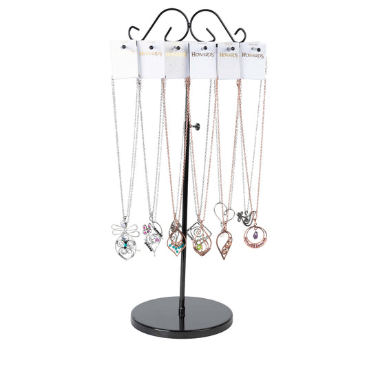 24 Piece Wire Wrapped Pendant Necklace Unit With Display