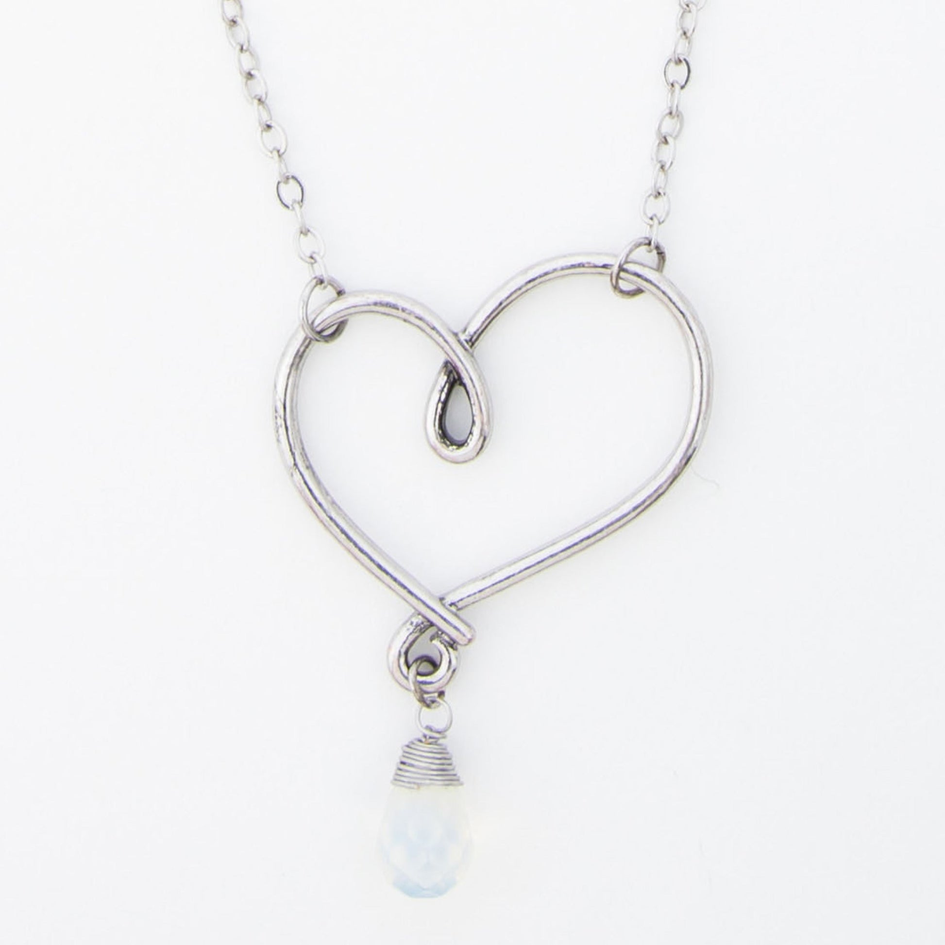 Ellyn Wire Wrapped Heart Pendant Necklace