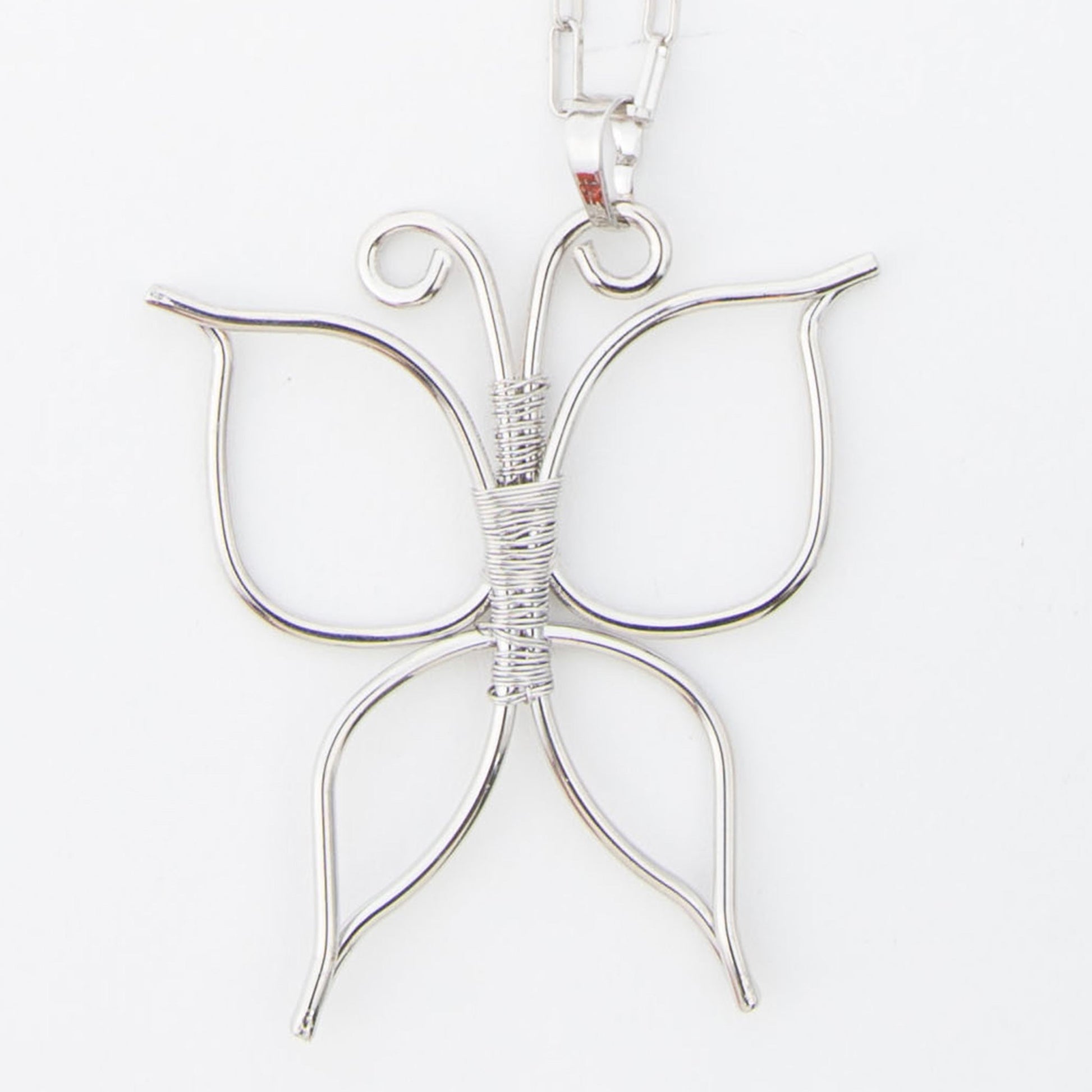 Iselin Wire Wrapped Butterfly Necklace