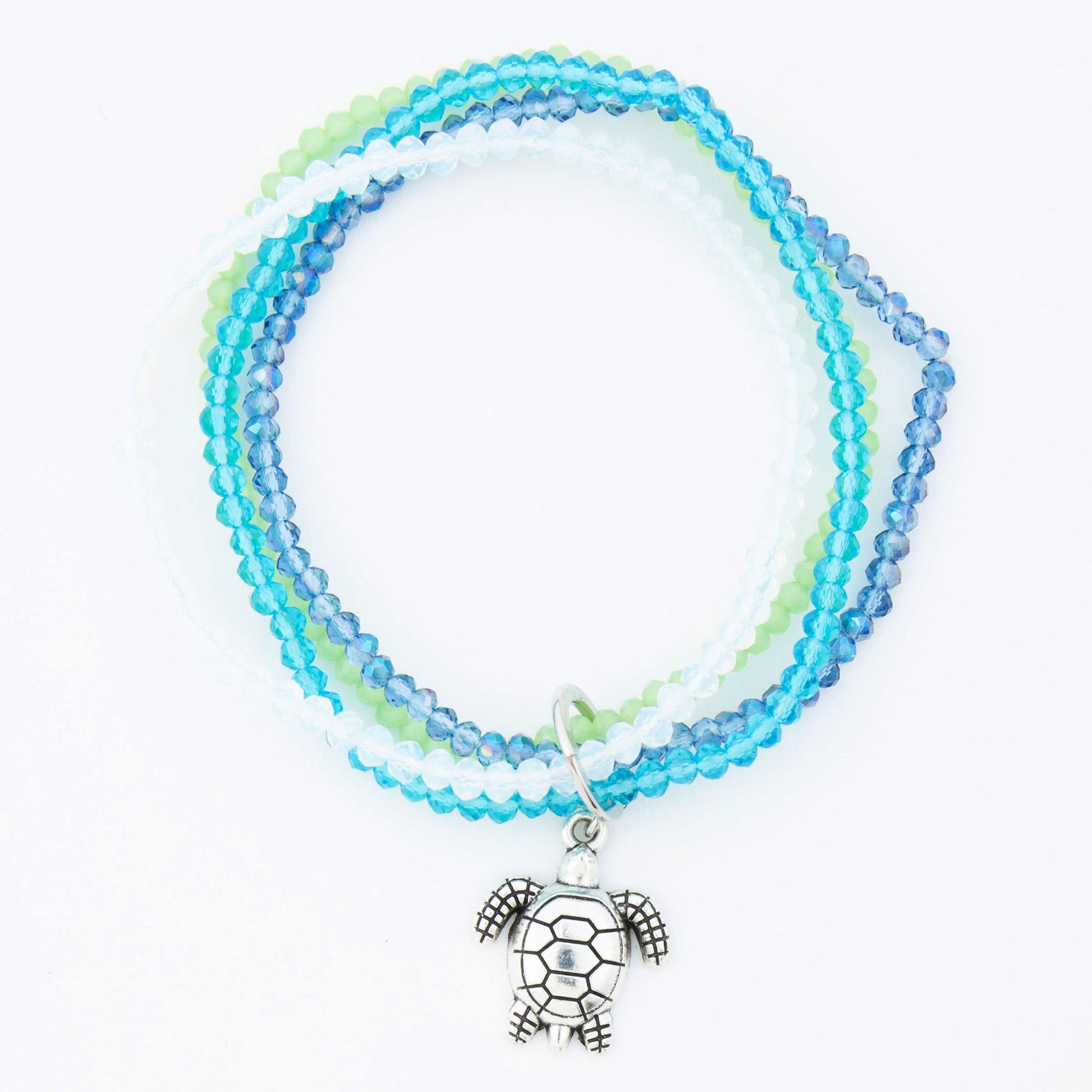 Kanani Multi Row Sea Turtle Charm Bracelet