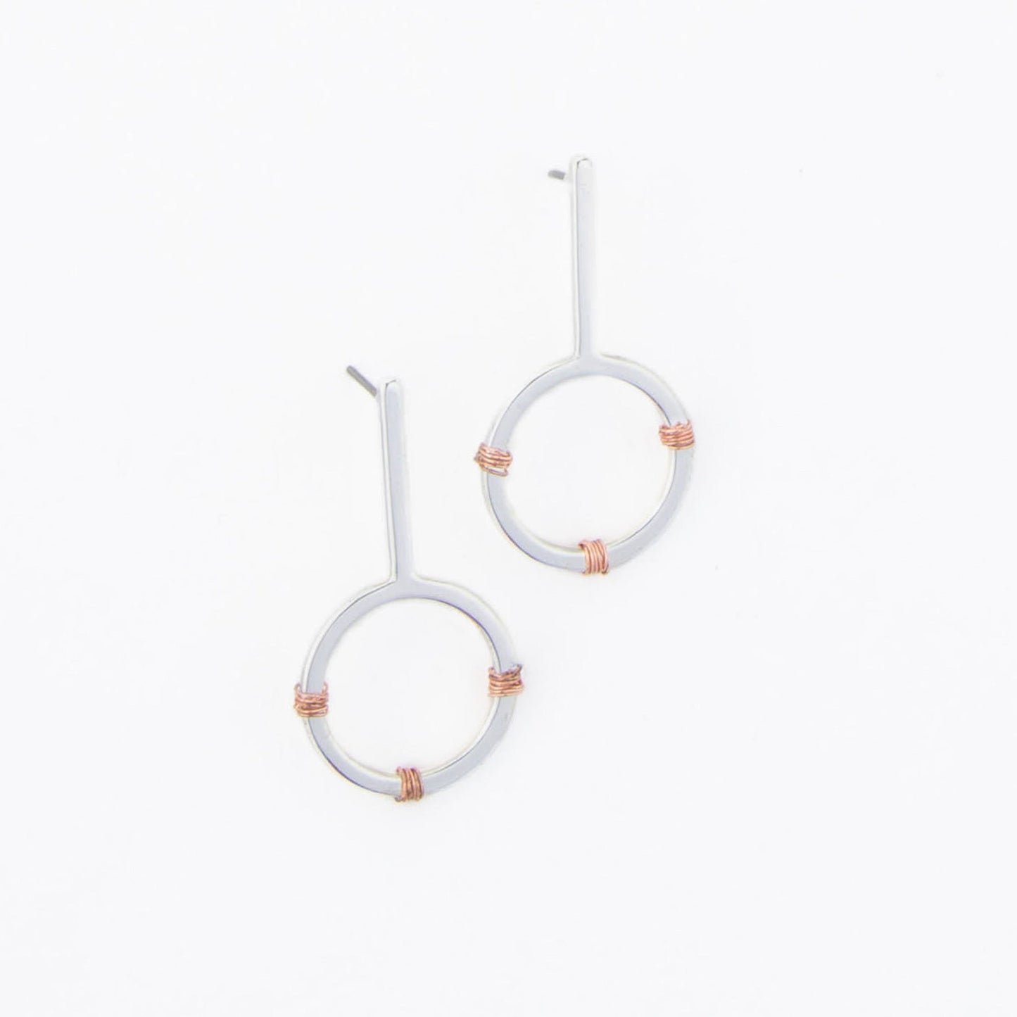 Ember Minimal Wire Wrapped Drop Earrings