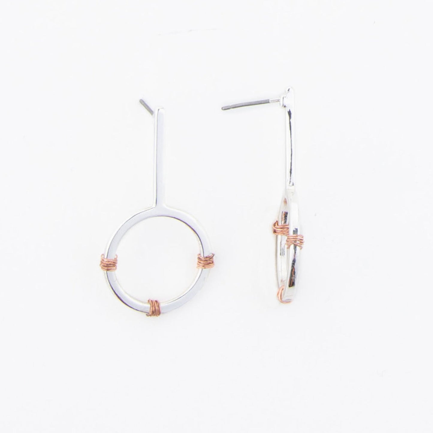 Ember Minimal Wire Wrapped Drop Earrings