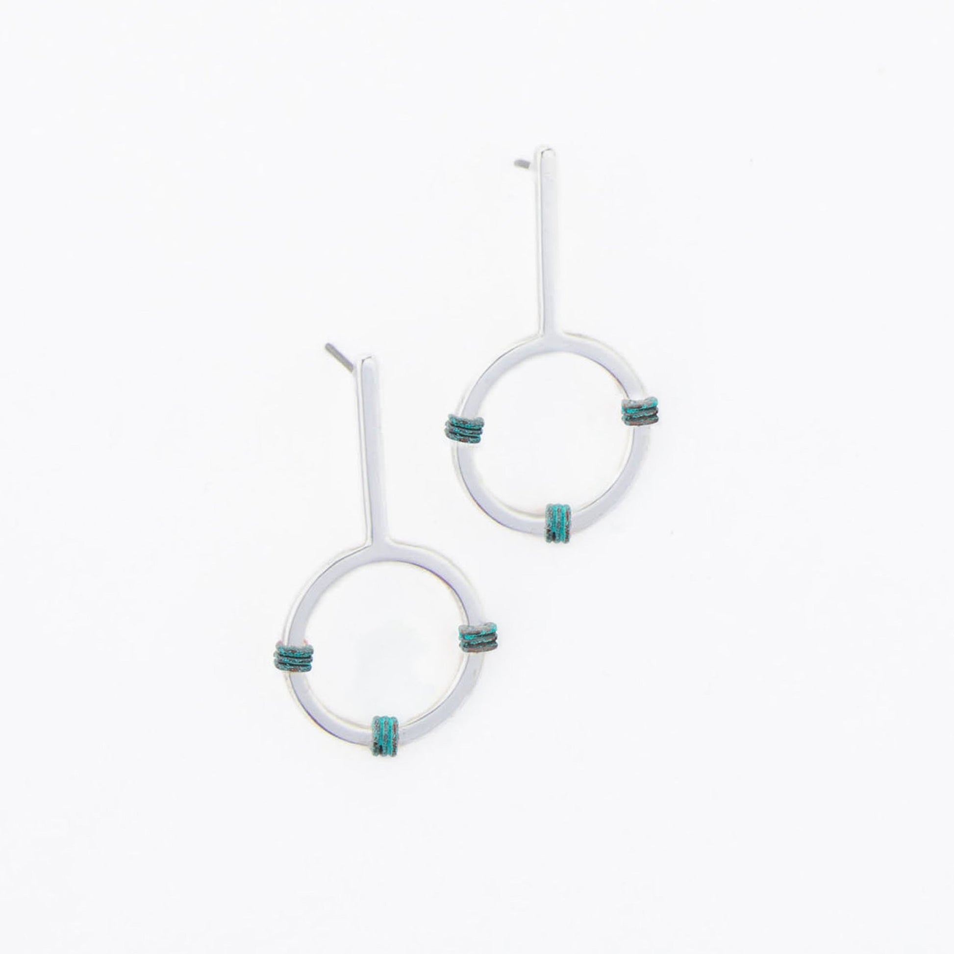 Ember Minimal Wire Wrapped Drop Earrings