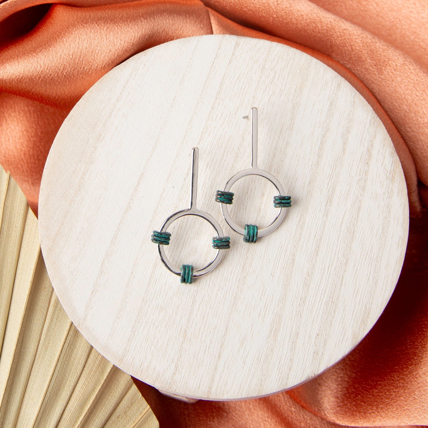 Ember Minimal Wire Wrapped Drop Earrings