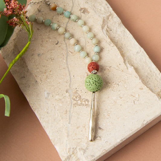 Jayme Genuine Stone Pendant Necklace