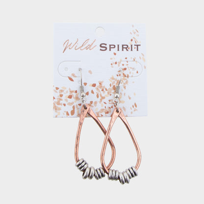 Wild Spirit Teardrop Hammered Earrings