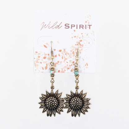 Wild Spirit Sunflower Earrings