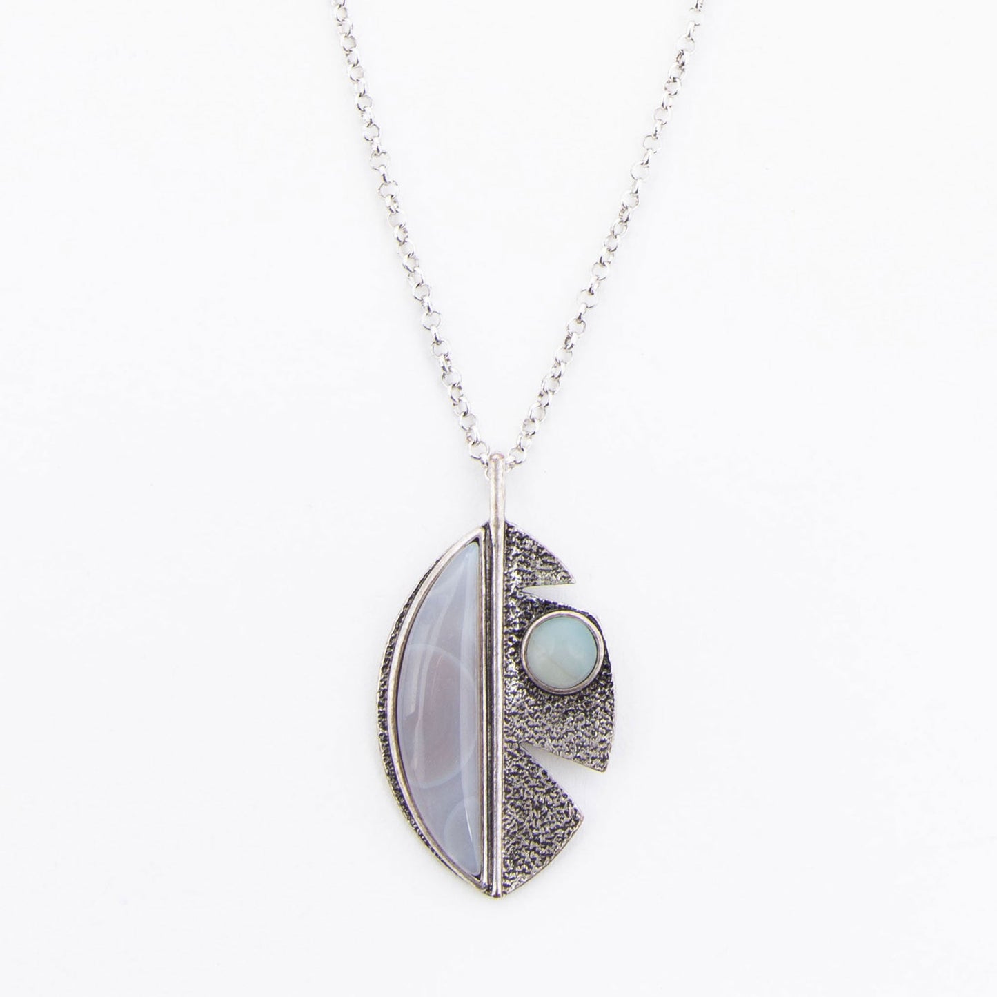 Torrin Leaf Stone Pendant Necklace