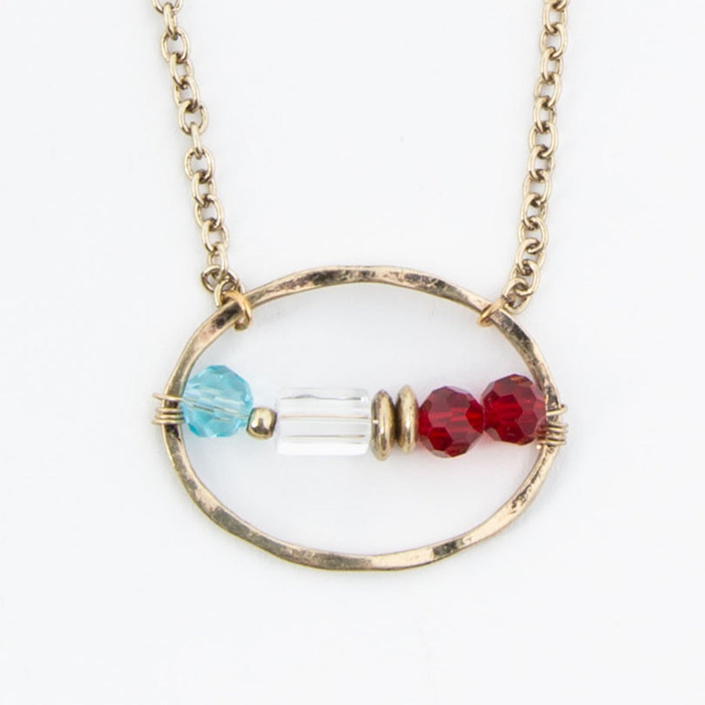 Lindley Oval Ring Stone Pendant Necklace